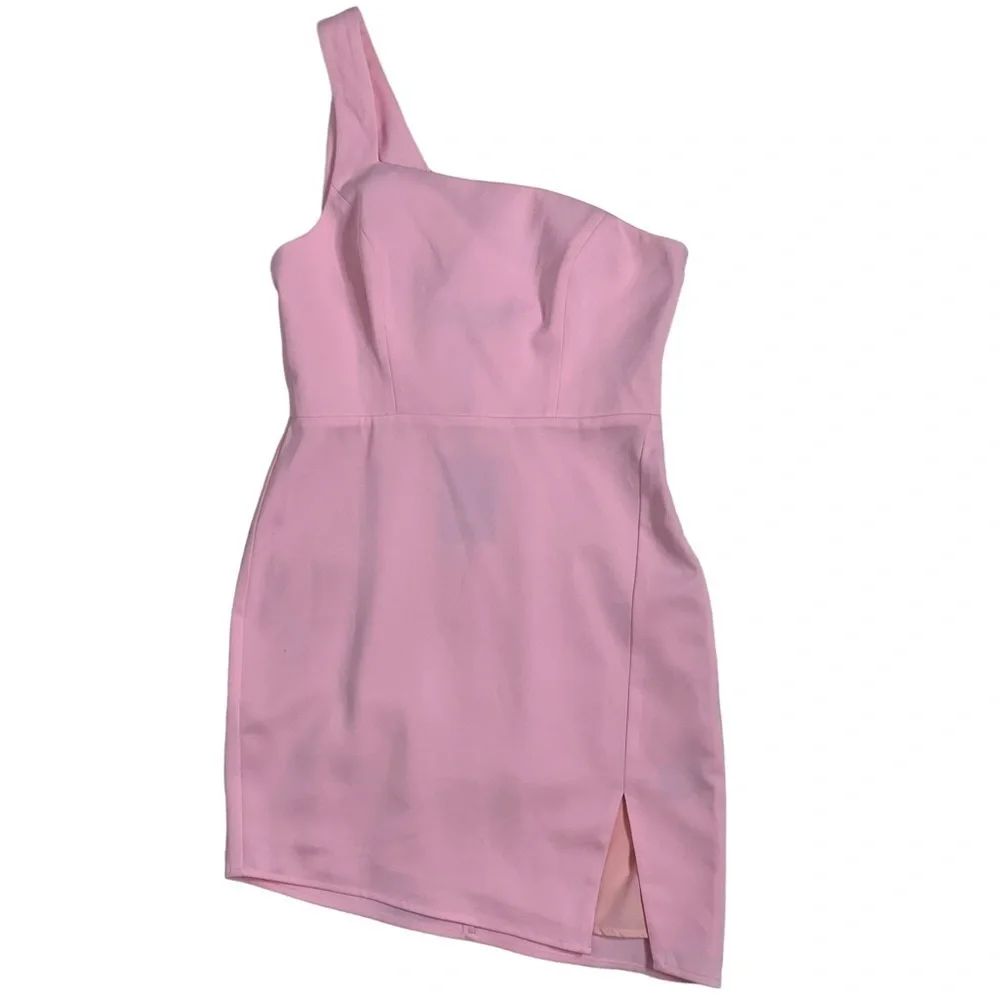 NWT NBD x Naven Mona Asymmetrical Dress in Light Lotus Pink - Picture 4 of 16